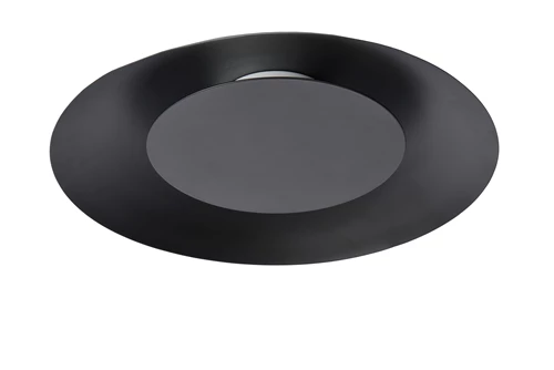 Lucide FOSKAL - Lámpara de techo - Ø 34,5 cm - LED - 1x12W 2700K - Negro - apagado